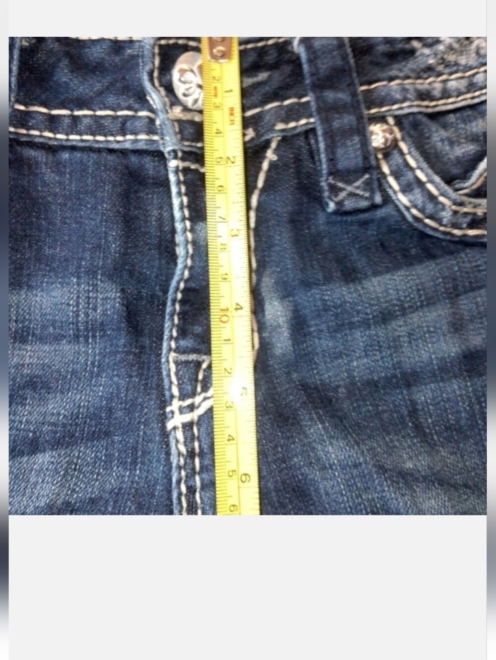Rock Revival Dark Wash Capri Size 27 - Picture 8 of 9